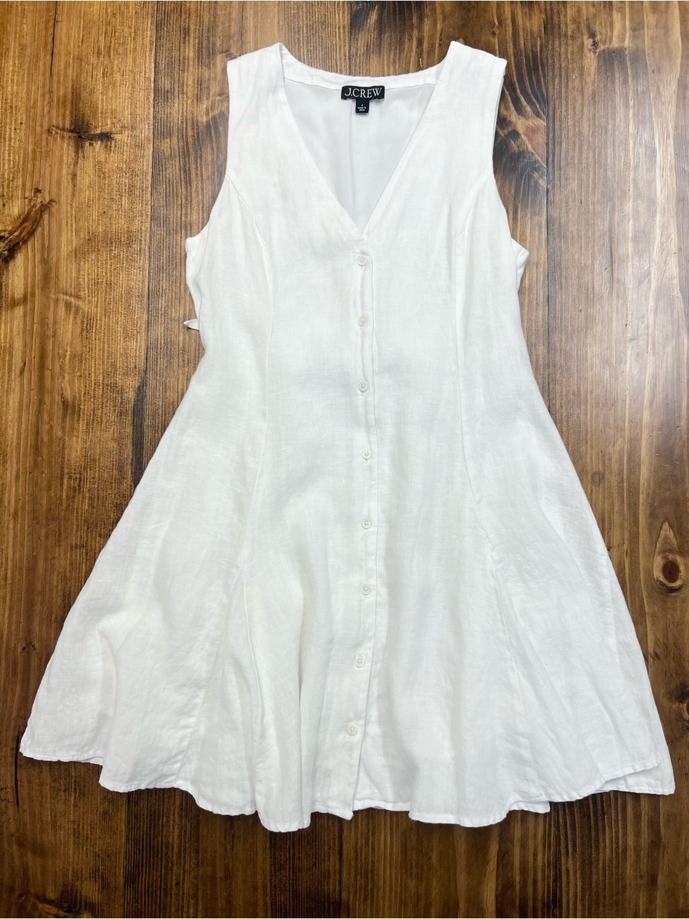 J. Crew Linen mini dress in White Size 6 - Picture 5 of 10